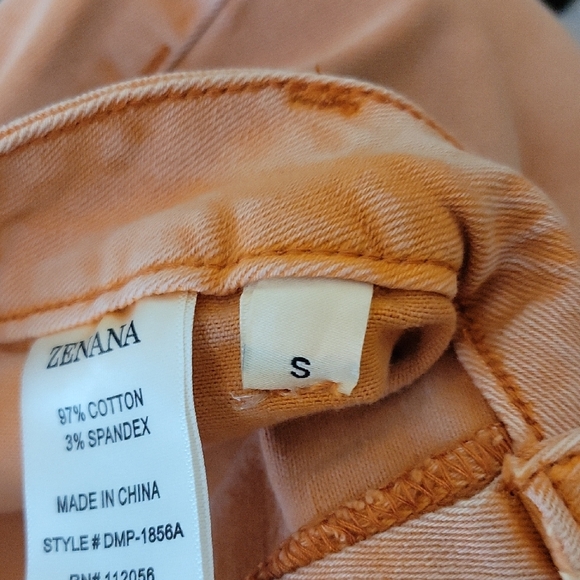 Women's Flare Leg Orange Jeans - Picture 7 of 10